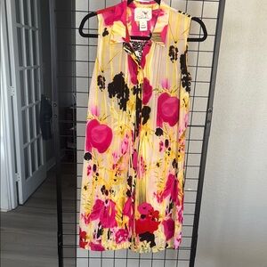 Tabitha Vibrant Pink and Yellow Floral Dress